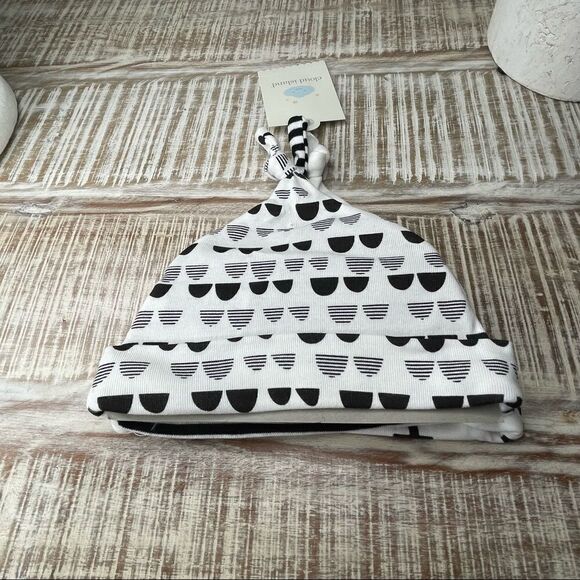 NEW!!! Cloud Island Three Pack Baby Beanies Black and White - Picture 4 of 5